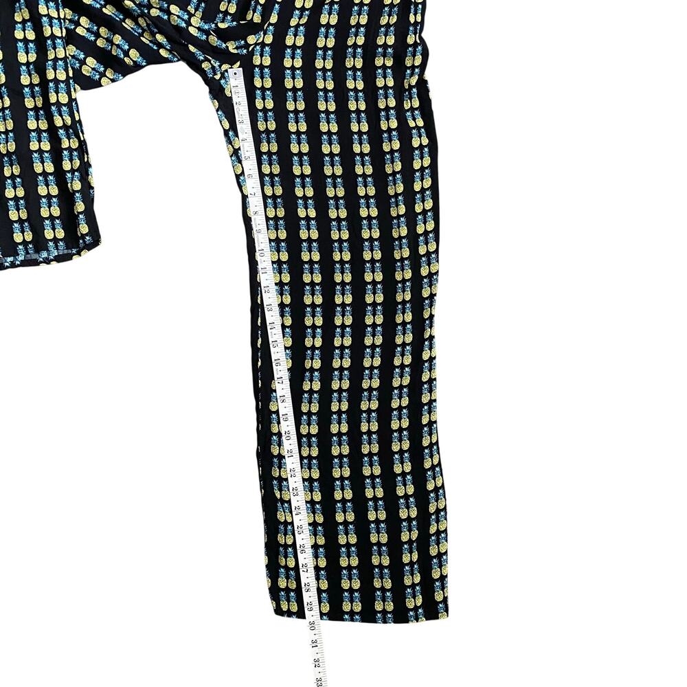 Divided H&M Pineapple Jumpsuit Black Yellow Adjustable Straps Pockets Sz 10 - Picture 10 of 12